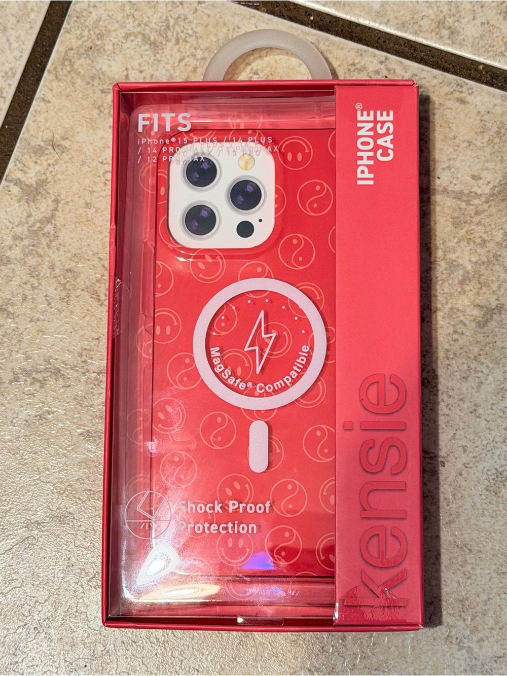 Kensie Red MagSafe-Compatible Shock-Proof iPhone Case